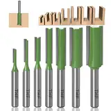 TXHF 7 Stück 6mm Schaft Gerade Fräser Set Holz Fräser Router Bit Oberfräser Nutfräser Holzfräser Fräser - 3mm,4mm,5mm,6mm,8mm, 10mm,12mm