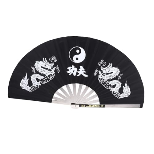 Zerodeko Handfächer Im Chinesischen Kampfkunststil Edelstahlrahmen Polyestermaterial Faltbarer Fächer Für Fitness Kung Fu Tanz