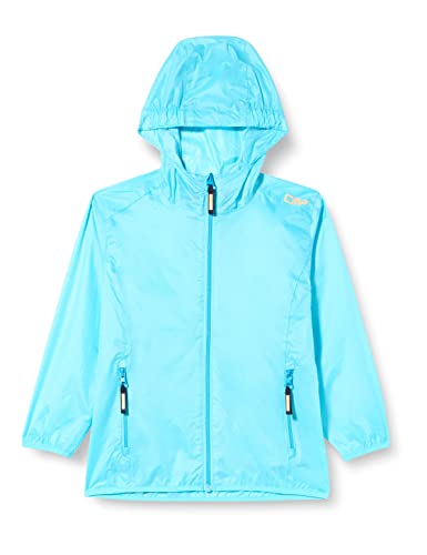 CMP Mädchen Reißfeste Kinder-regenjacke Mit Fester Kapuze KID G JACKET RAIN FIX HOOD, Schwimmbad, 164 EU