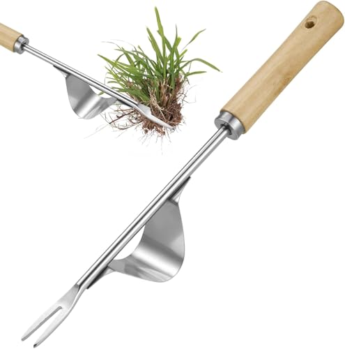 Unkraut Entferner Gerät Edelstahl, Fugenkratzer Mit Stiel Gartenwerkzeug UnkrautentfernerUnkrautjäter Verbesserte Gartenarbeit Hand Unkrautstecher, (1PCS)