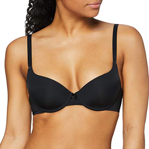 Iris & Lilly Damen Demi-BH Mikrofaser, Schwarz, 85C