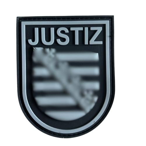 Justiz Sachsen Black Ops Rubber Patch mit Klett