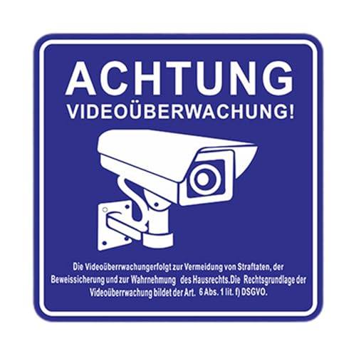 Sicherheitskamera-Schilder für den Außenbereich, Sicherheitskamera-Schild, Video-Beobachtungsaufkleber, Sicherheitskamera-Hinweis, UV-geschützt, wasserdicht, für Parkplätze, Geschäfte