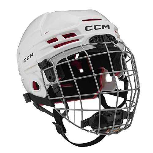 CCM Tacks 70 Helm Combo Junior, Größe:Junior, Farbe:Weiss