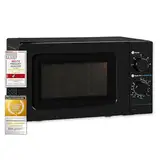 Exquisit Mikrowelle WP 700 J17-3 sw | 700 W Leistung | 20 L Garraum | Mikrowelle unterbaufähig | 5 Programme | Timer | Microwellengerät platzsparend
