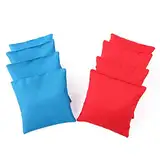 Cornhole Bean Bag Set (8er) - 4 rote und 4 Blaue Cornhole Säckchen, Corn Filled Cornhole Cloth Bags Trainingsausrüstung für Corn Hole Game im Freien