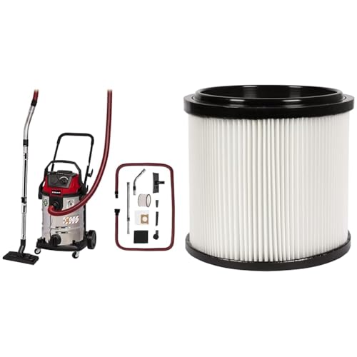 Einhell Nass-Trockensauger TE-VC 2230 SACL (1400 W, 220 mbar, HEPA-Faltenfilter inkl. Filterreinigungssystem, 30l, Staubschutzklasse L, Automatiksteckdose, Faltenfilter für Staubklasse L)