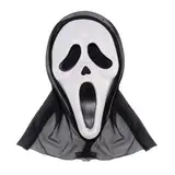 Scream Maske Kostümmaske - für Herren & Damen als Kostüm für Halloween - Ghostface Horror Verkleidung Ghostmaske