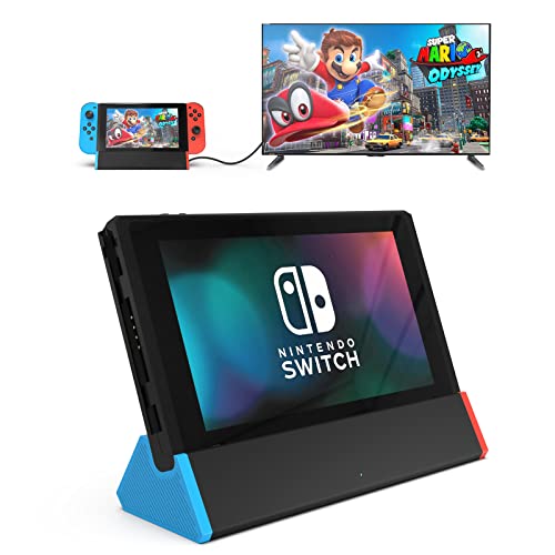 SiWiQU Switch Docking Station Kompatibel für Nintendo SwitchOLED, TV Dock mit 4K HDMI Port Type-C 2xUSB Port, Ladestation Ständer Ersatz für offizielle