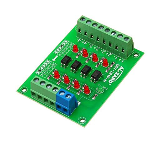 WEKOW 5V Bis 24V 4-Kanal-Optokoppler-Isolationsplatine Isoliertes Modul SPS Signalpegel Spannungswandlerplatine 4Bit