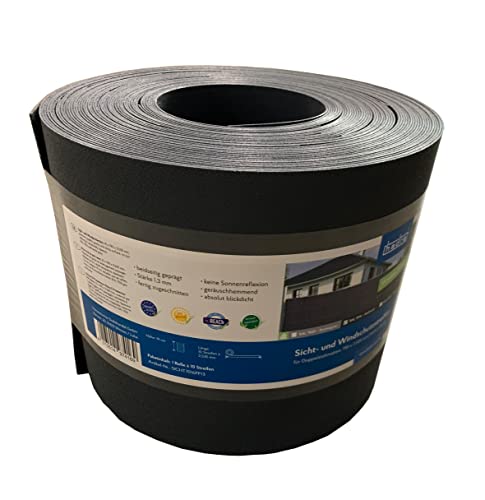 Sichtschutzstreifen für Doppelstabmatten 50m RAL 7016 anthrazit 190 x 1,1 mm - Profiqualität!