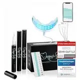 Hochwertiges Teeth whitening kit von UniqueSmile - All in One Bundle für Zahnaufhellung & weiße Zähne|Zahn Bleaching Set (Basic-Set)