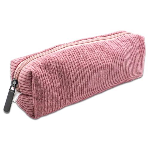 Federmäppchen,Mäppchen Aesthetic Federmappe,Pencil Case In Cord,Federtasche Mädchen,Klein Schlamppermäppchen,Für Jungen,Teenager,Back To School,Mäpchen,Studium Must Haves,Schlamppermäppchen (Rosa)