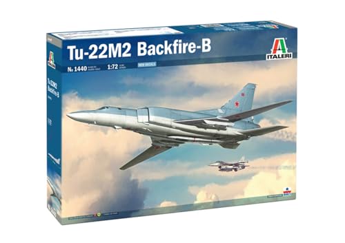 Italeri 1440 1:72 Tu-22M2 Backfire B - Modellbau, Bausatz, Standmodellbau, Basteln, Hobby, Kleben, Plastikbausatz, detailgetreu, Mehrfarbig