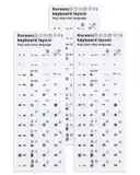 ZAMXHUG 3 Stück Korean Tastaturaufkleber - Pack universeller Aufkleber in Koreanisch, Computer Tastaturaufkleber für eine schnellere Identifizierung von Tastaturen, Gute Klebrigkeit, Weiß