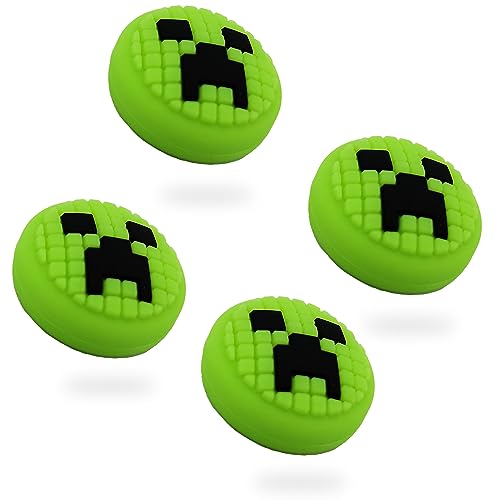 MatoSan® 4X Joystick Kappen Kompatibel mit Nintendo Switch Grip Joy Con Grip Thumbstick Grip Switch Lite OLED Zubehör Thumb Grips Nintendo Switch Daumenkappen | Steam Deck Zubehör Schutz (Grün)