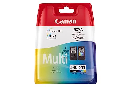 Canon PG-540 CL-541 BLISTER Vorteilspack 2 Tintenpatronen (Schwarz Farbe) (Veraltete Kunststoffverpackung 2018)