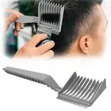 IOURVYA Barber Fade Combs, Grau professioneller Haarschneidekamm, hitzebeständig, Flacher Kamm, Clipper-Kamm, gebogener Positionierungskamm für Männer, Salon