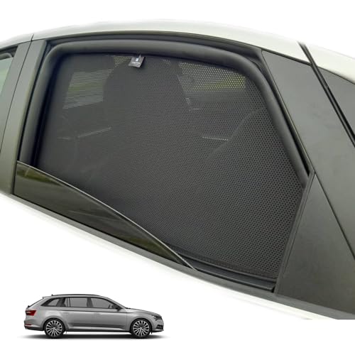 XTRM-CAR Sonnenschutz Blenden passt für SuperB III Kombi 2015-2023 ideal angepasst, UV-Schutz, Hitzereduktion (Komplettes Set)