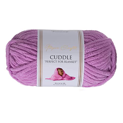 Utopia Crafts Cuddle Super Chunky Chenille-Garn, weich, zum Stricken und Häkeln, 100 g – 60 m (Lavendel)