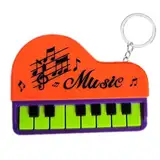 Seyrnicay Piano Keychain, Keyboard Piano Tiny Musical Instruments Keychain with Sound Sensory Gag, Musical Keyboards Music Key Holder Pendant for Music Lovers