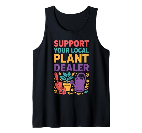Gartenunterstützung Ihr örtlicher Pflanzenhändler Vintage Botanical Tank Top