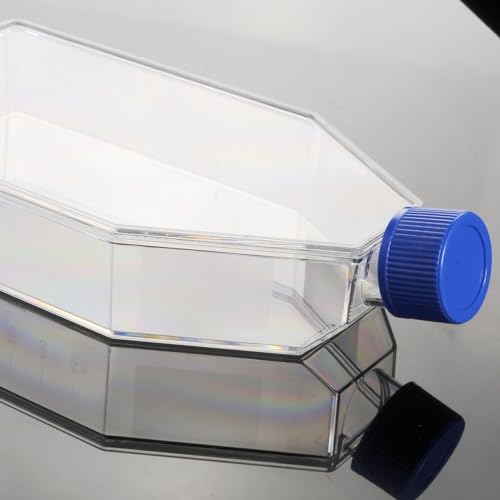 CryoKing Zellkulturflaschen Flasche Sterilisation Kunststoff Transparent (Dichtungskappen, 175cm2, 650mL, 40 Stück)