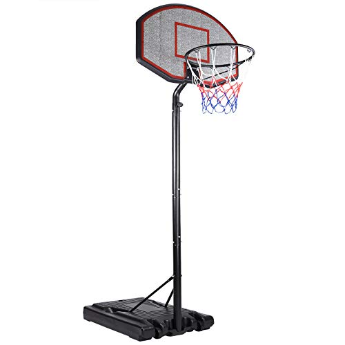 Deuba® Basketballkorb Outdoor Indoor mit Ständer höhenverstellbar 205- max. 305cm rollbar 70kg Standfuß Kinder Erwachsene Basketball Hoop Stand