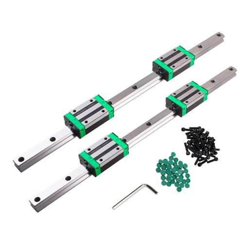 CNCYEAH HGR15 Führungsschiene 2 Stücke HGR15-500 mm Linearschiene + 4 Stück HGH15 Gleitblock für Elektrische Geräte, CNC Maschine,Medizinische Maschinen,3D Drucker