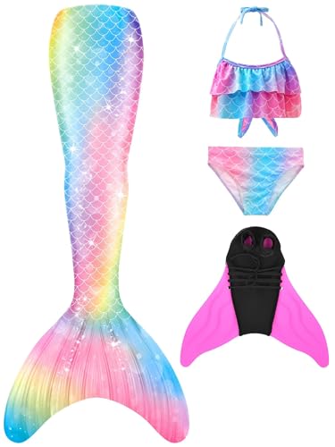 shepretty Fisch Tail Mädchen Fisch zum Monoflosse mit Bikini Sommer Cosplay New,M1fen,130