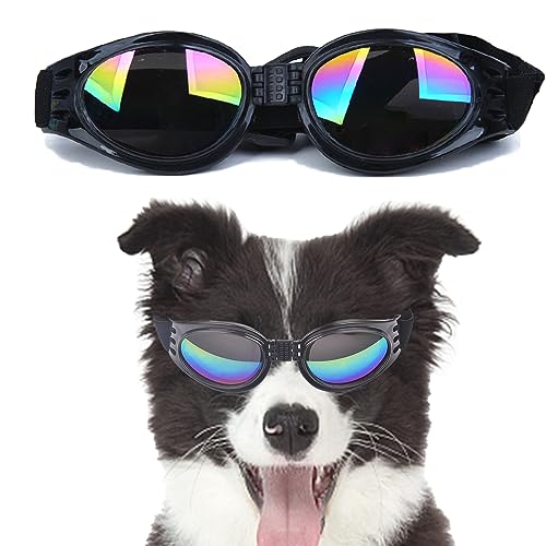 Anti-UV Sonnenbrillen für Hunde, Haustier Sonnenbrille, Hunde Sonnenbrille, Verstellbarer Riemen UV-Sonnenbrillen für Hunde, UV-Sonnenbrillen für Hunde, Wasserdichter Einstellbar Hundebrille