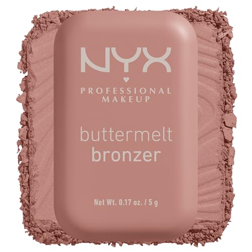 NYX Professional Makeup Buttermelt Bronze Bronzer für Gesicht und Körper, Mit Shea Butter, Mandelbutter & Mangobutter, Für eine sonnengeküsste Bräune, Bronze Puder Gesicht, Farbe: Butta Cup, 5 g