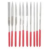 Kuuleyn 10pcs 160mm Mini Diamond Needle File Set,Wood Rasp Hand Metal File Tools,Jewelry Filling Tools Mini Rasp Wood Carving Metal Hand File Set DIY Jewelry Making Processing File Kit