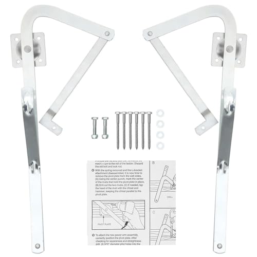 Scharniersatz für Dachbodenleiter – Paar Scharnierarme für Dachbodentreppen, Hardware-Kit für Dachbodenleiterteile | Kompatibel mit Mk5, WU2210, W2208, W2210, 20,22 Zoll ausziehbare Dachbodentr