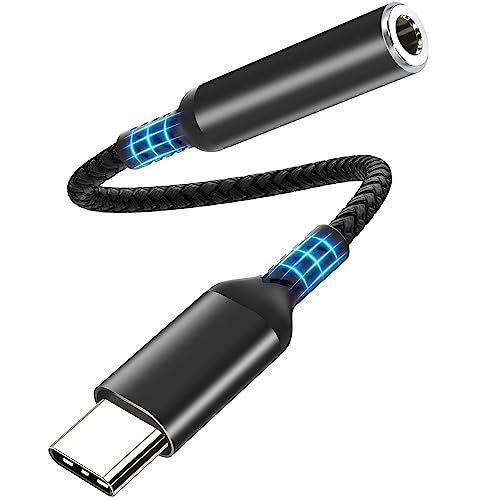 lalasis Adapter USB C Klinke, Adapter für Kopfhörerbuchse auf 3,5 mm USB C Klinke mit DAC Adapter Klinke USB C kompatibel mit iPhone 15 Pro Max/15 Pro/15, Galaxy S23 S22 S21 S20, MacBook Pro, Huawei