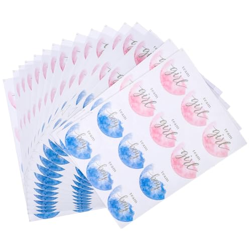 180 Stück Rund Geschlecht Offenbar Aufkleber Für Gender Reveal Party Deko 5cm Wasserdichte Und Selbstklebende Gender Reveal Labels Team Boy Or Girl Stickers Für Baby Shower Party Dekoration