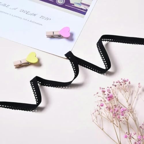10 Yards, 10 mm breites Gummiband für Unterwäsche, BHs, Hosen, Gummiband, DIY, handgefertigtes Kleidungsstück, Nähzubehör, schwarz, 10 mm, 10 Yards