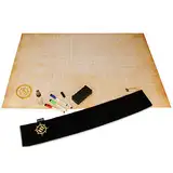 ENHANCE RPG-Gittermatte – Tisch-DND-Karte (61 x 91,4 cm), trocken abwischbare Rollenspielmatte, komplettes Gaming-Set, löschbare Kampfgitter-Spielmatte aus Pergament mit Reisetasche, Marker-Set