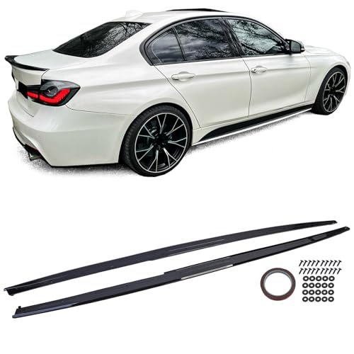 Aufsatz Seitenschweller Schwarz Glanz passend für 3er BMW F30 F31 2011-2019