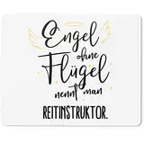 JUNIWORDS Mauspad Mousepad, Engel ohne Flügel nennt man Reitinstruktor (5179967)