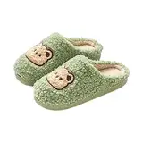 Hausschuhe Damen Winter WäRme PlüSch Slippers GefüTterte Geschlossen Zehen Rutschfest Women'S Slippers Puschen Hausschuhe FüR Dame Outdoor/Indoor Flip Flops Weihnachten Damenhausschuhe 39