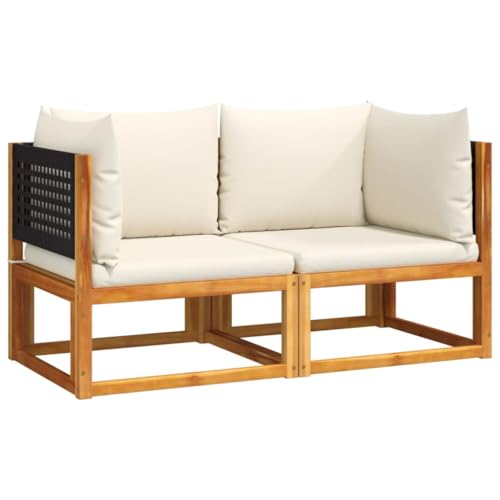 vidaXL Garten-Ecksofas mit Kissen 2 STK. Massivholz Akazie, Outdoor Sofa, Outdoor Ecksofa, Modulsofa, Garten Ecksofa, Ecksofa Terrasse, modulares Sofa