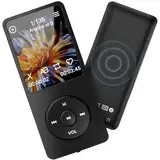 MP3 Player mit Bluetooth 5.2, MP3-MP4-Player Sport Musik-Player mit 32 GB Speicherkarte, 1.8 Zoll TFT Farbbildschirm, mit Lautsprecher, Sprachaufzeichnung, Video, FM Radio, E-Book