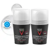 VICHY Anti-Transpirant Roll-On für Männer, 72 Stunden Wirkung, Für empfindliche Haut, VICHY Homme Extreme Control, 2 x 50 ml