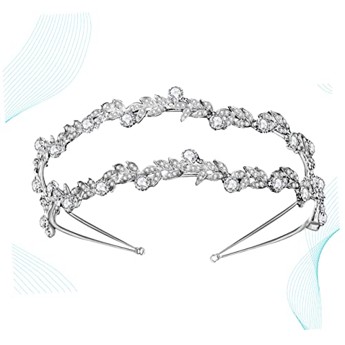 AVFORA Hochzeit Haarschmuck Blatt Kopfschmuck Griechisches Blatt Stirnband Hochzeit Kopfschmuck for Braut Metall Stirnband Strass Stirnband Braut Haarband Strass Haarbänder Kopfbedeckung Krone