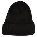 Build Your Brand Unisex-Adult BY001-Heavy Knit Beanie Hat, Black, one Size