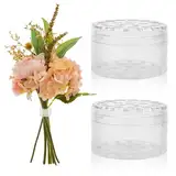 Muepuu Hanataba Blumenhalter, 2Pcs Blumenstielhalter für Blumen, Spiral Ikebana Stem Holder, Wiederverwendbare Transparenter Spiralstielhalter für DIY-Blumenstrauß, Hochzeit, Romantische Dekoration