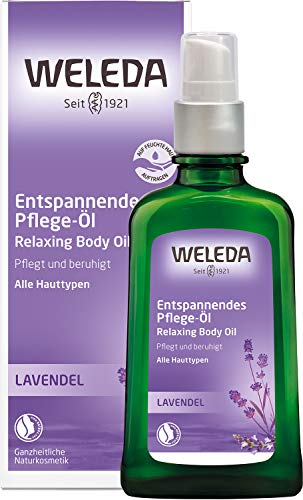 WELEDA Bio Lavendel Körperöl - ätherisches Naturkosmetik Hautpflege Massageöl / Pflegeöl mit Lavendelöl, Mandelöl & Sesamöl zur Pflege und Entspannung mit angenehm beruhigendem Duft (vegan / 100ml)