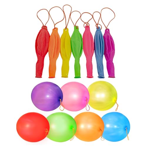 Tourima 7 Große Luftballons 10 Inch Punch Luftballons Bunt, Luftballons Groß für Kinderluftballons Deko und Luftballons Geburtstag, Partys, Hochzeiten, Kommunion Feiern