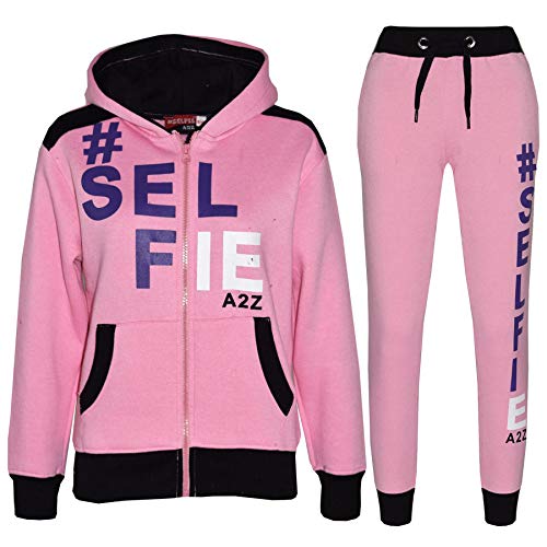 A2Z 4 Kids Trainingsanzug Mädchen #Selfie Drucken - T.S Selfie 01. Baby Pink 7-8